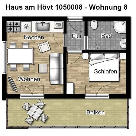 Haus Am Hövt - 8 Apartment *